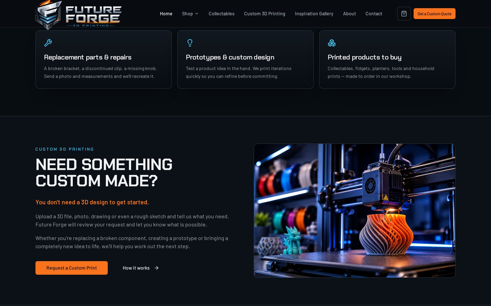 Future Forge website detail 1